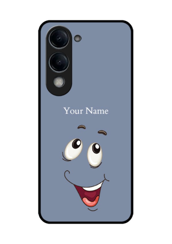 Vivo T4 Lite Custom Glass Phone Case - Laughing Cartoon Face Design