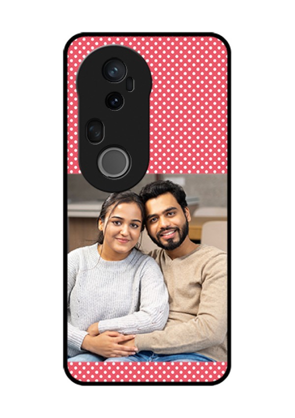 Vivo T4 Ultra 5G Custom Glass Phone Case - White Dotted Design