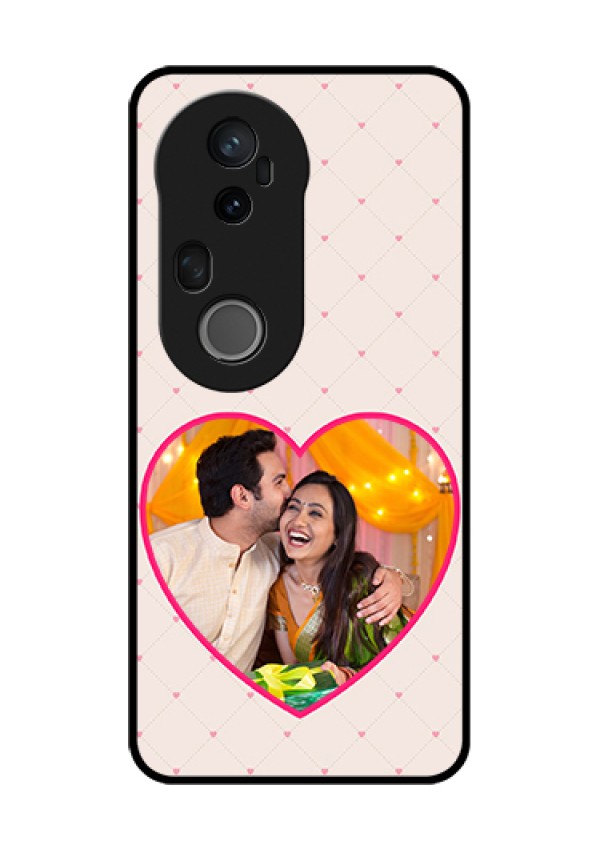 Vivo T4 Ultra 5G Custom Glass Phone Case - Heart Shape Design