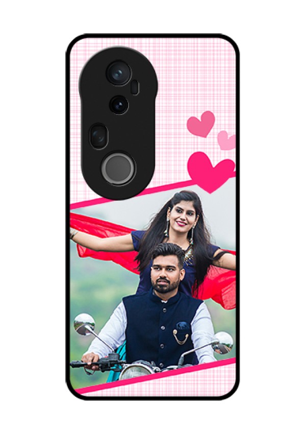 Vivo T4 Ultra 5G Custom Glass Phone Case - Love Shape Heart Design