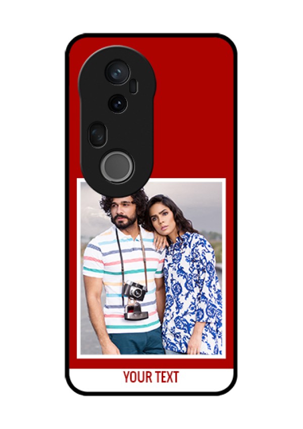 Vivo T4 Ultra 5G Custom Glass Phone Case - Red Color Design