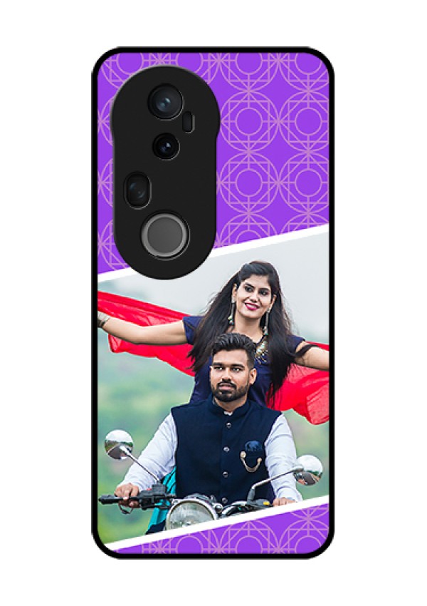 Vivo T4 Ultra 5G Custom Glass Phone Case - Violet Color Pattern Design