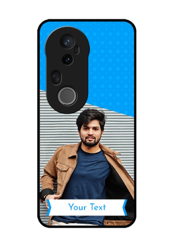 Vivo T4 Ultra 5G Custom Glass Phone Case - Simple Blue Color Design