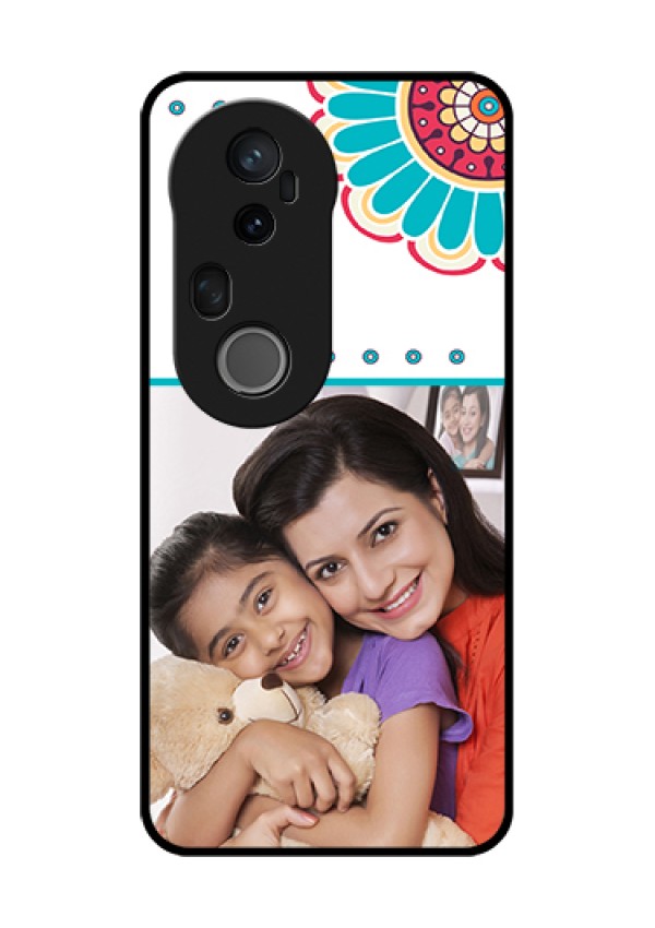 Vivo T4 Ultra 5G Custom Glass Phone Case - Flower Design