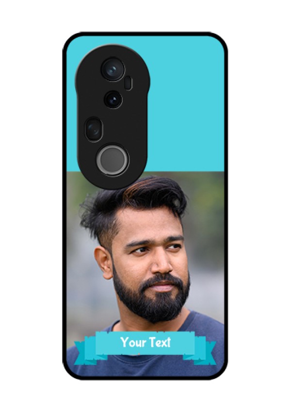 Vivo T4 Ultra 5G Custom Glass Phone Case - Blue Color Design