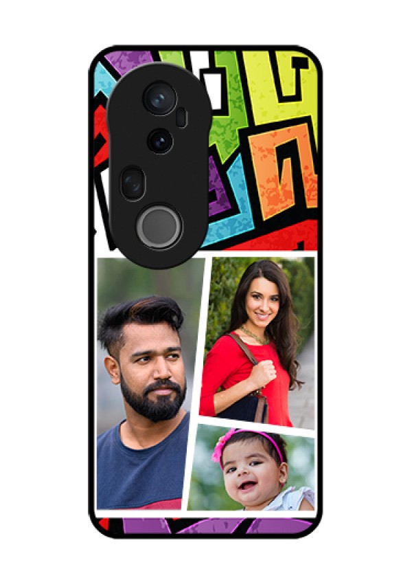 Vivo T4 Ultra 5G Custom Glass Phone Case - Graffiti Pattern Design