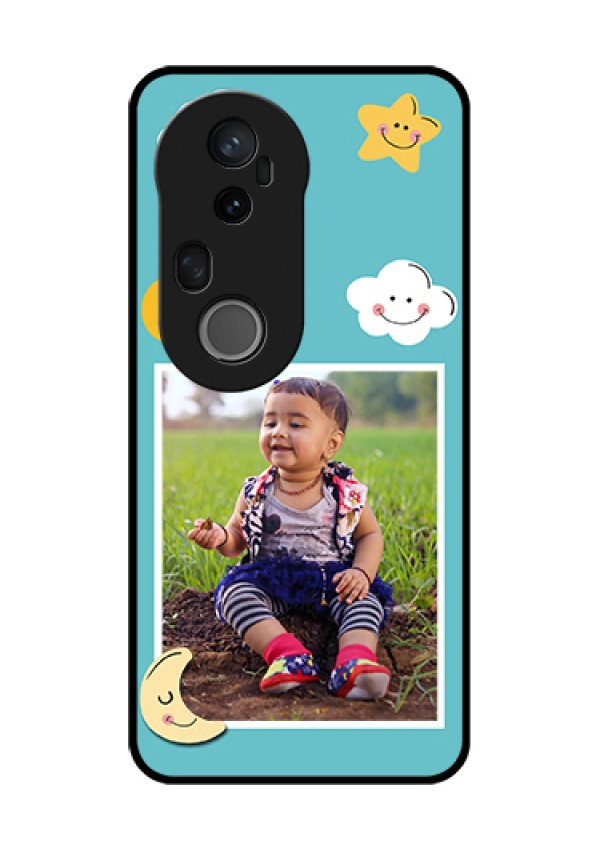Vivo T4 Ultra 5G Custom Glass Phone Case - Smiley Kids Stars Design