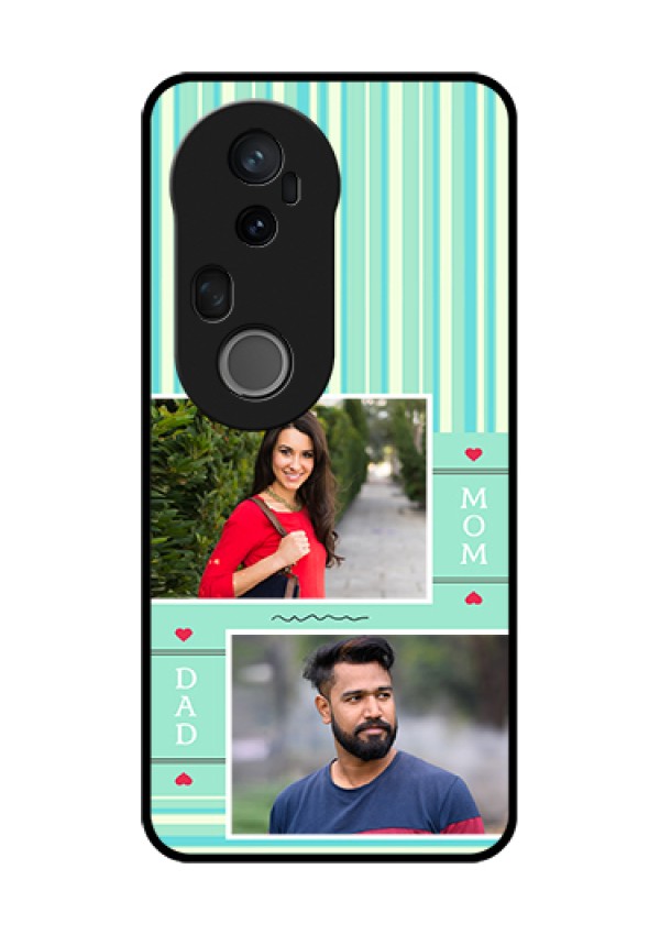 Vivo T4 Ultra 5G Custom Glass Phone Case - Mom & Dad Pic Design