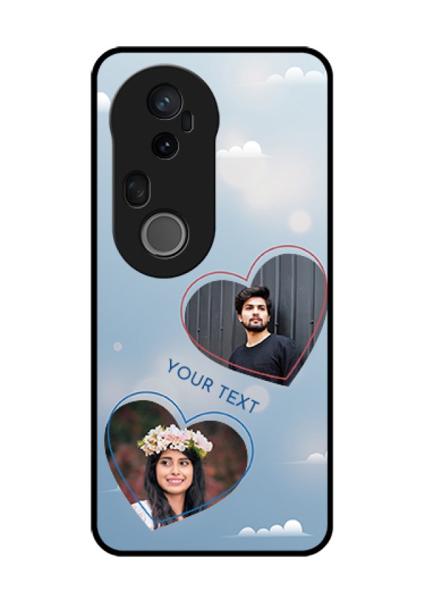 Vivo T4 Ultra 5G Custom Glass Phone Case - Blue Color Couple Design