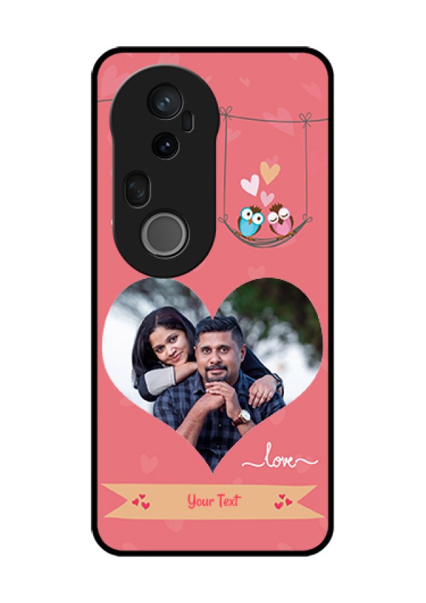 Vivo T4 Ultra 5G Custom Glass Phone Case - Peach Color Love Design