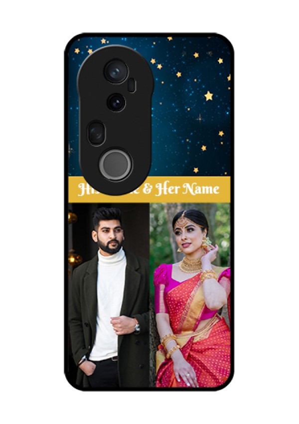 Vivo T4 Ultra 5G Custom Glass Phone Case - Galaxy Stars Backdrop Design