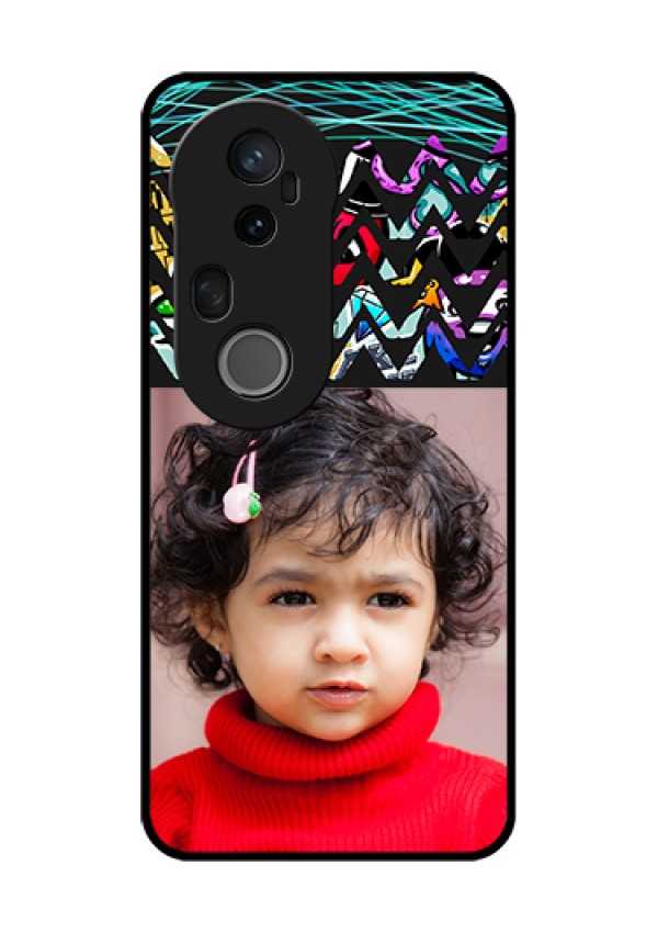 Vivo T4 Ultra 5G Custom Glass Phone Case - Neon Abstract Design