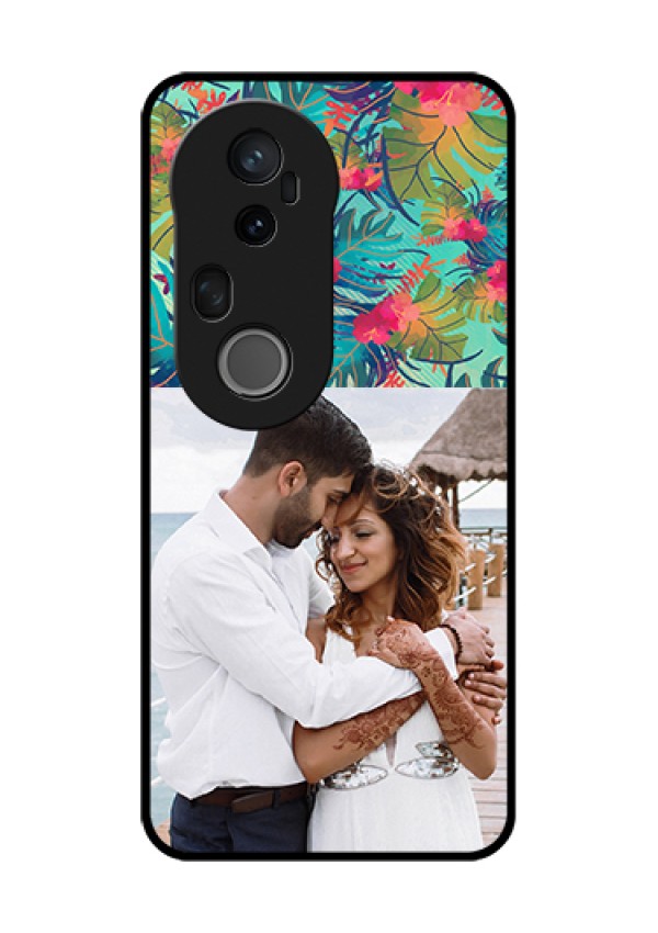 Vivo T4 Ultra 5G Custom Glass Phone Case - Watercolor Floral Design