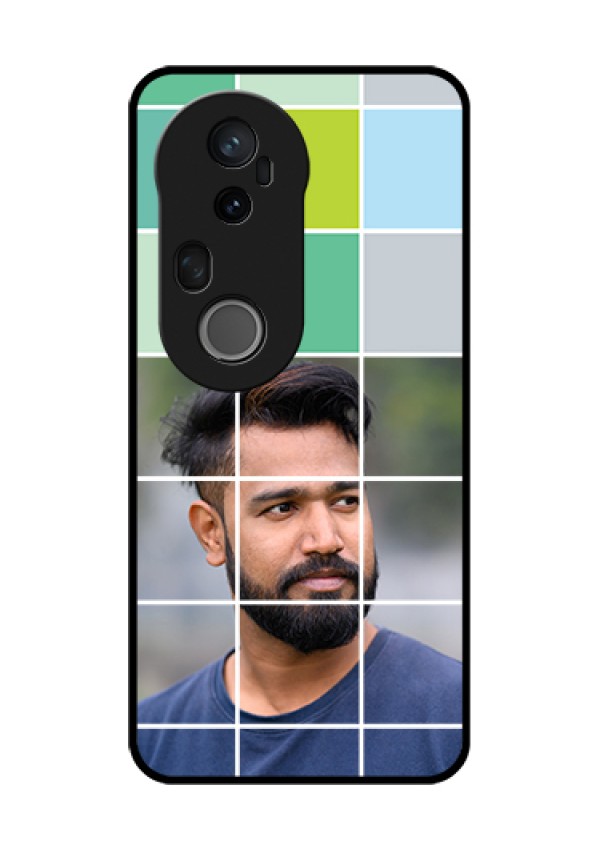 Vivo T4 Ultra 5G Custom Glass Phone Case - With White Box Pattern
