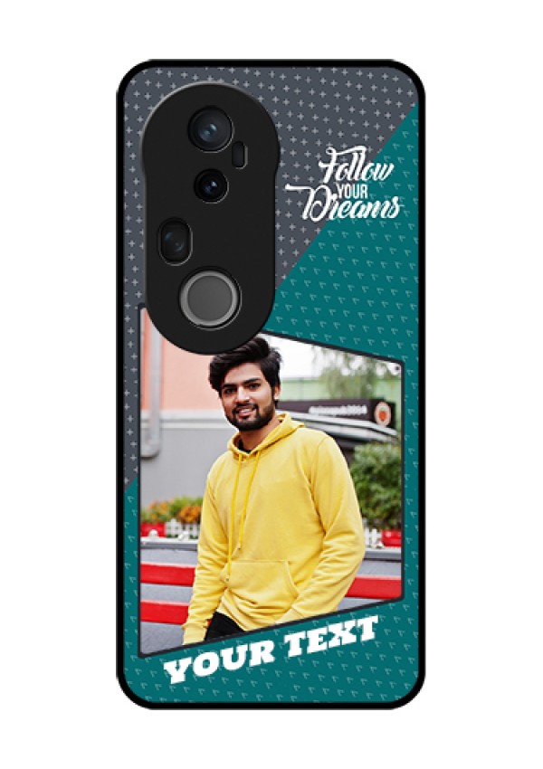 Vivo T4 Ultra 5G Custom Glass Phone Case - Background Pattern Design With Quote