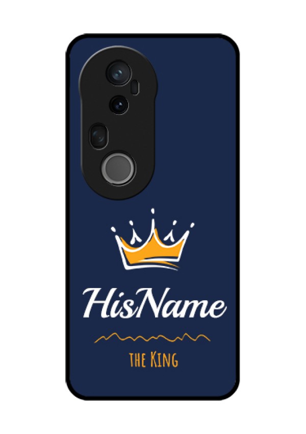 Vivo T4 Ultra 5G Custom Glass Phone Case - King With Name Design