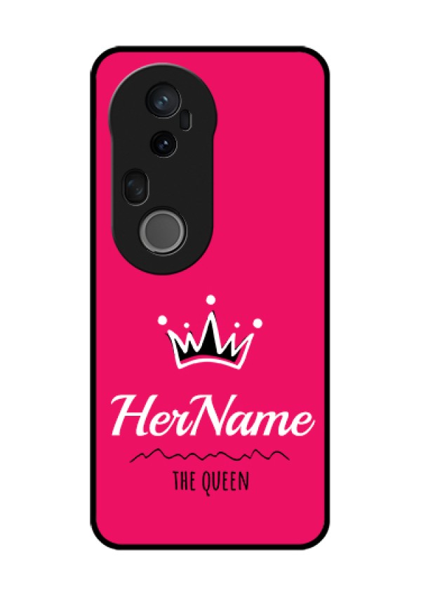 Vivo T4 Ultra 5G Custom Glass Phone Case - Queen With Name Design