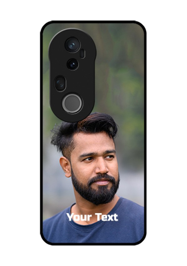 Vivo T4 Ultra 5G Custom Glass Phone Case - Photo With Text Design