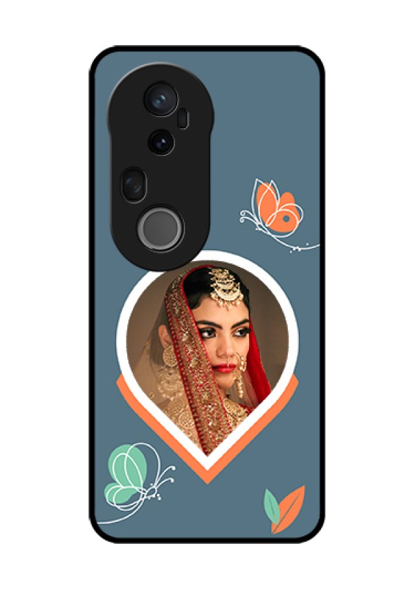 Vivo T4 Ultra 5G Custom Glass Phone Case - Droplet Butterflies Design