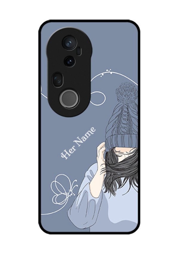 Vivo T4 Ultra 5G Custom Glass Phone Case - Girl In Winter Outfit Design