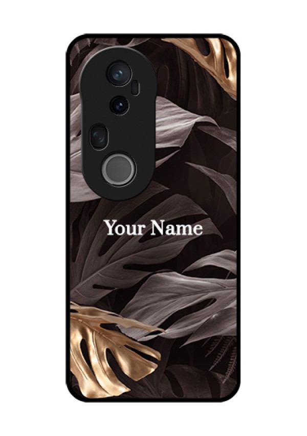 Vivo T4 Ultra 5G Custom Glass Phone Case - Wild Leaves Digital Paint Design