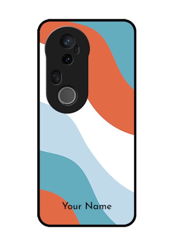 Vivo T4 Ultra 5G Custom Glass Phone Case - Coloured Waves Design