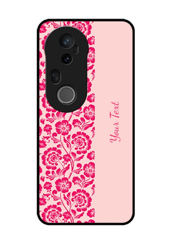 Vivo T4 Ultra 5G Custom Glass Phone Case - Attractive Floral Pattern Design