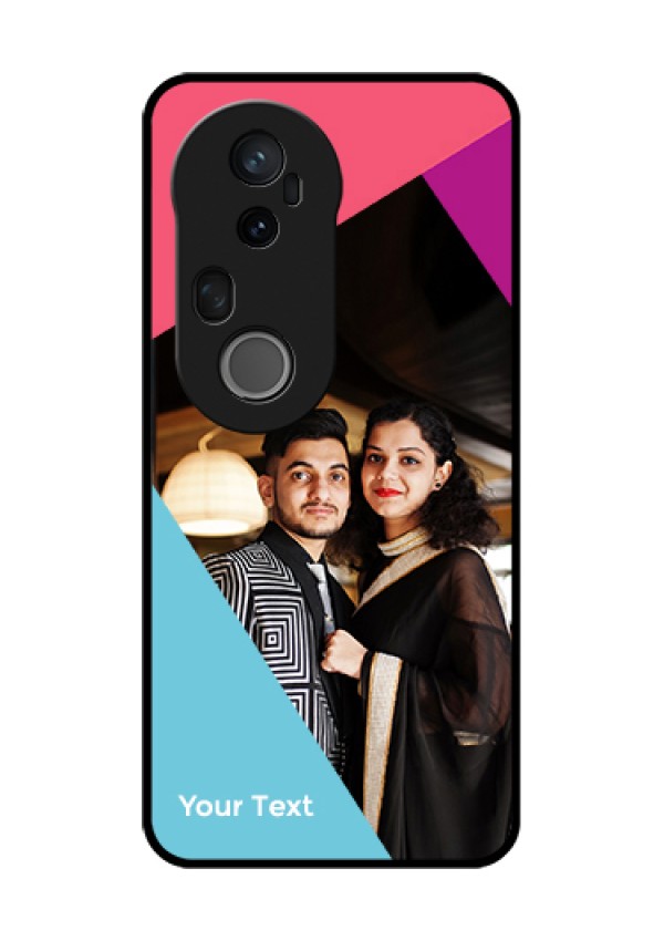 Vivo T4 Ultra 5G Custom Glass Phone Case - Stacked Triple Colour Design