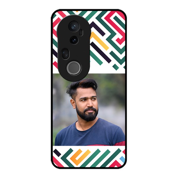 Vivo T4 Ultra 5G Custom Glass Phone Case - Colorful Maze Pattern Design Vivo T4 Ultra 5G Custom Glass Phone Case - Colorful Maze Pattern Design