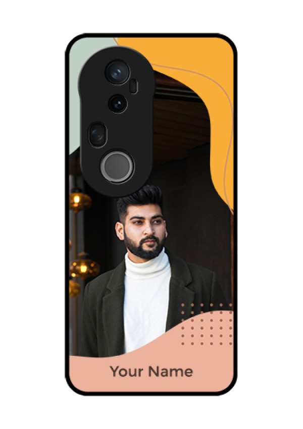 Vivo T4 Ultra 5G Custom Glass Phone Case - Tri - Coloured Overlay Design