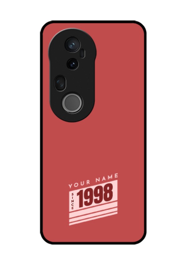 Vivo T4 Ultra 5G Custom Glass Phone Case - Red Custom Year Of Birth Design