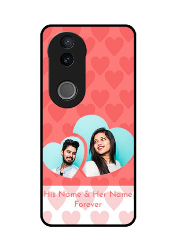 Vivo T4R 5G Custom Glass Phone Case - Couple Pic Upload Design