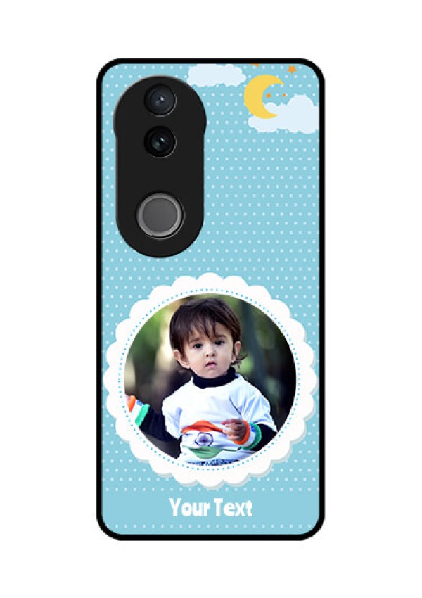 Vivo T4R 5G Custom Glass Phone Case - Violet Pattern Design