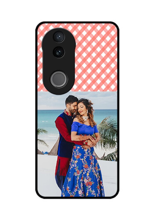 Vivo T4R 5G Custom Glass Phone Case - Pink Pattern Design