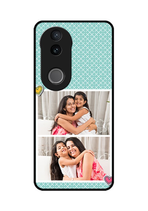 Vivo T4R 5G Custom Glass Phone Case - 2 Image Holder With Pattern Design