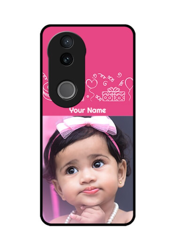 Vivo T4R 5G Custom Glass Phone Case - With Birthday Line Art Design