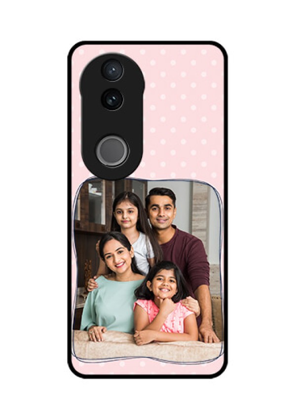 Vivo T4R 5G Custom Glass Phone Case - Family With Dots Design