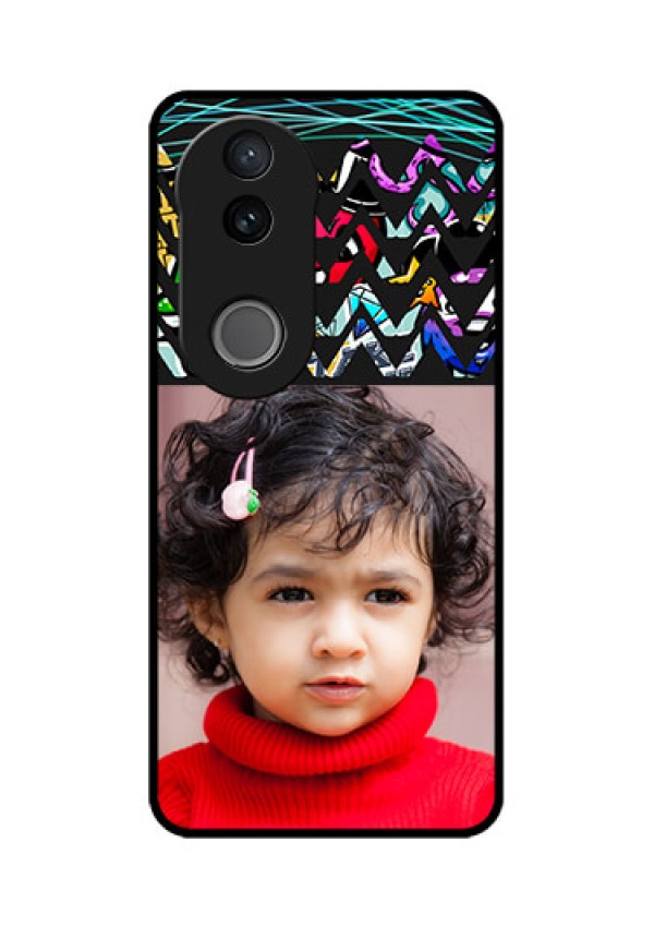 Vivo T4R 5G Custom Glass Phone Case - Neon Abstract Design