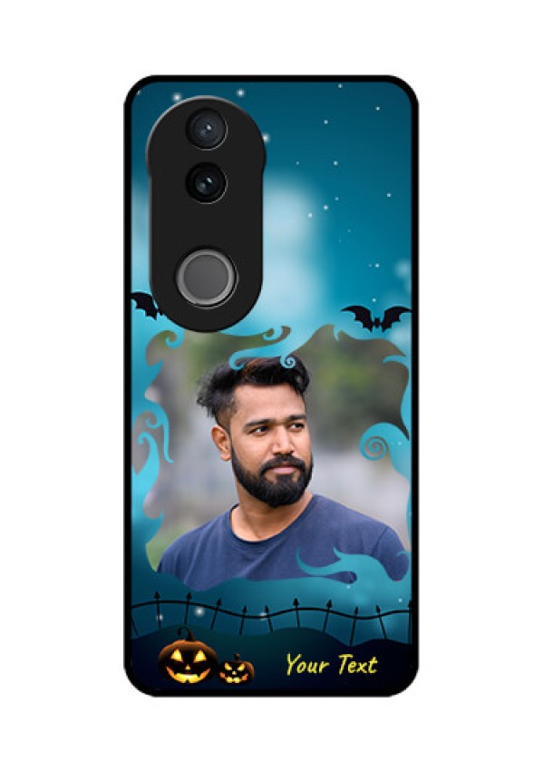 Vivo T4R 5G Custom Glass Phone Case - Halloween Frame Design