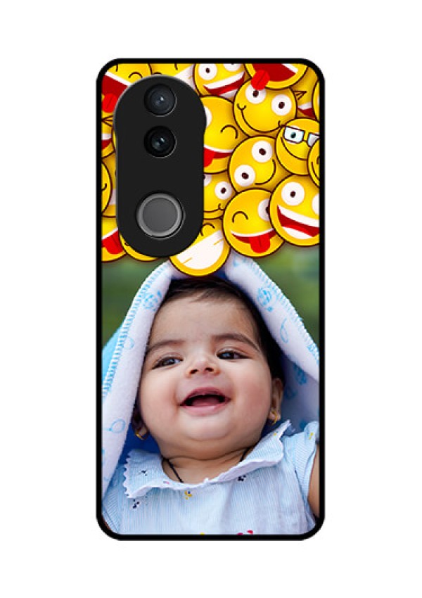 Vivo T4R 5G Custom Glass Phone Case - With Smiley Emoji Design