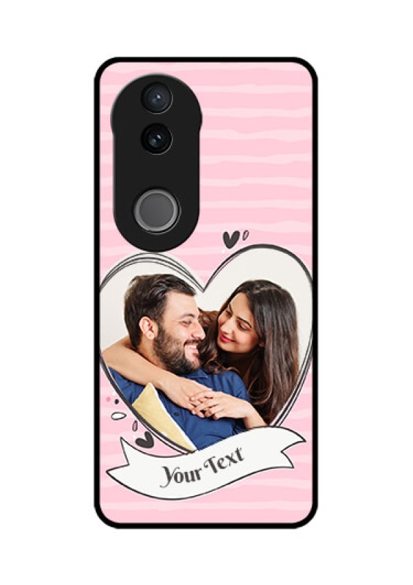 Vivo T4R 5G Custom Glass Phone Case - Vintage Heart Design