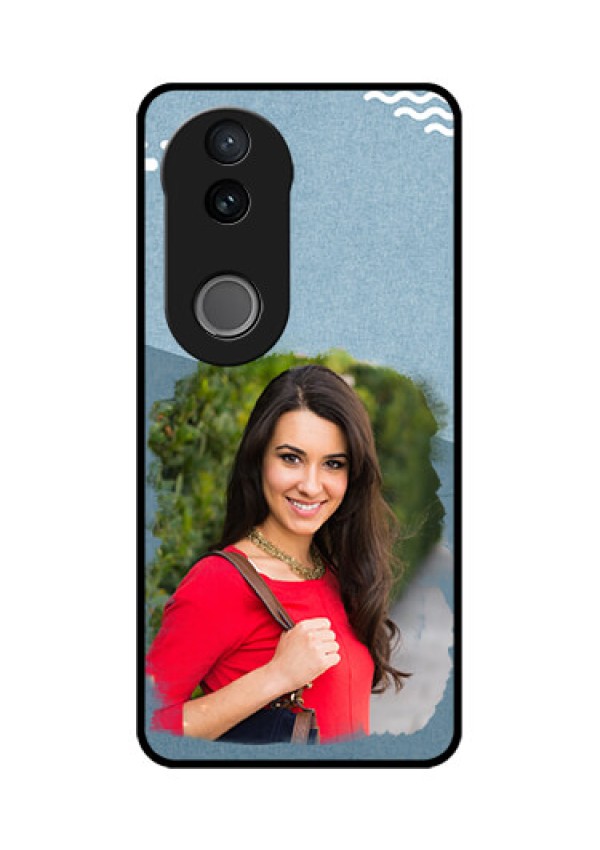 Vivo T4R 5G Custom Glass Phone Case - Grunge Line Art Design