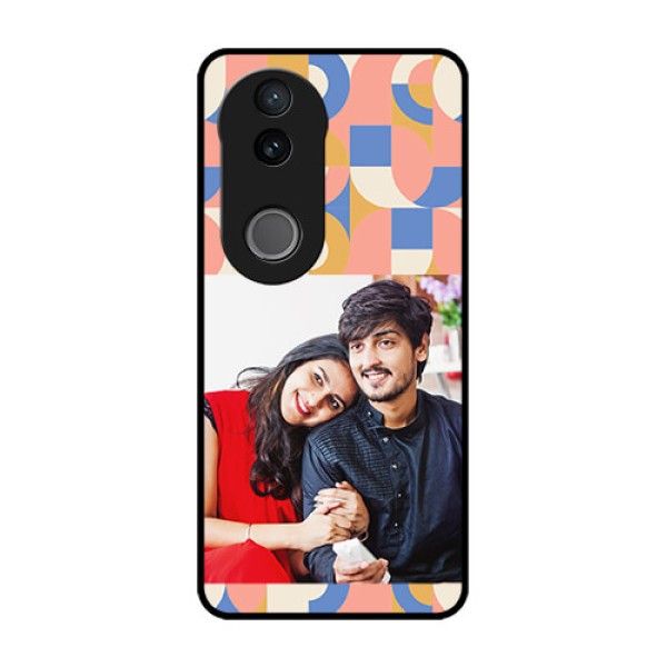 Vivo T4R 5G Custom Glass Phone Case - Semi - Circle Maze Pattern Design