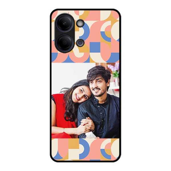 Vivo T5 Lite 44W 5G Custom Glass Phone Case - Semi - Circle Maze Pattern Design