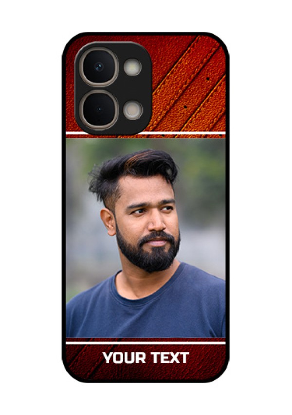 Vivo T5X 5G Custom Glass Phone Case - Leather Phone Case Design