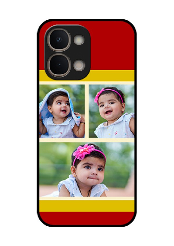 Vivo T5X 5G Custom Glass Phone Case - Multiple Pic Upload Design