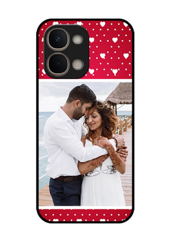 Vivo T5X 5G Custom Glass Phone Case - Hearts Mobile Case Design