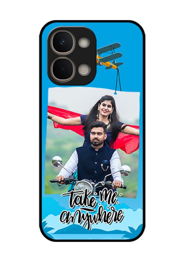 Vivo T5X 5G Custom Glass Phone Case - Traveller Design