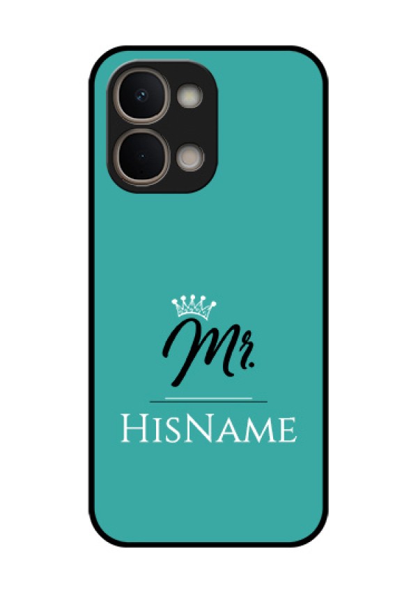 Vivo T5X 5G Custom Glass Phone Case - Mr With Name Design