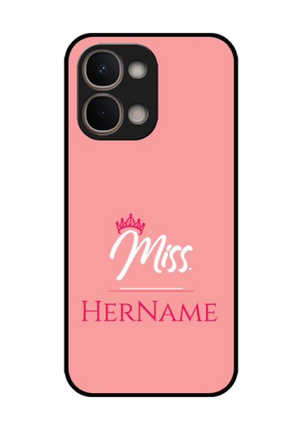 Vivo T5X 5G Custom Glass Phone Case - Mrs With Name Design